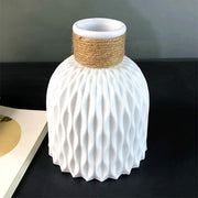 Modern Flower Vase Imitation Ceramic Flower Pot Decoration Home Plastic Vase Flower Arrangement Nordic Style Home Decoration Vases Flower Pots DailyAlertDeals White  