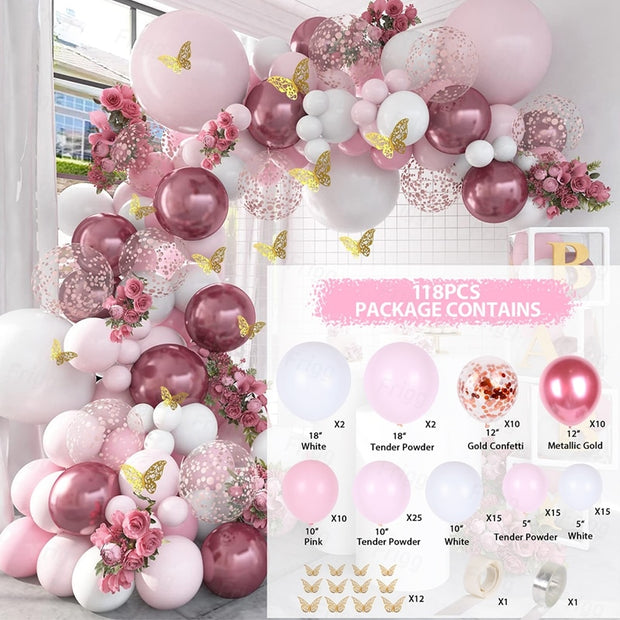 Macaron Pink Balloon Garland Arch Kit Wedding Birthday Party Decoration Kids Globos Gold Confetti Latex Ballon Baby Shower Girl 0 DailyAlertDeals Default Title  
