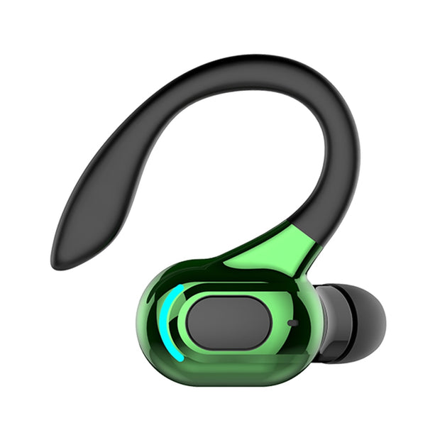 Noise Cancelling Sports Wireless Business Headphones Headset Waterproof Hanging Single Ear Earbuds Bluetooth 5.2 Earphone 0 DailyAlertDeals Green China 