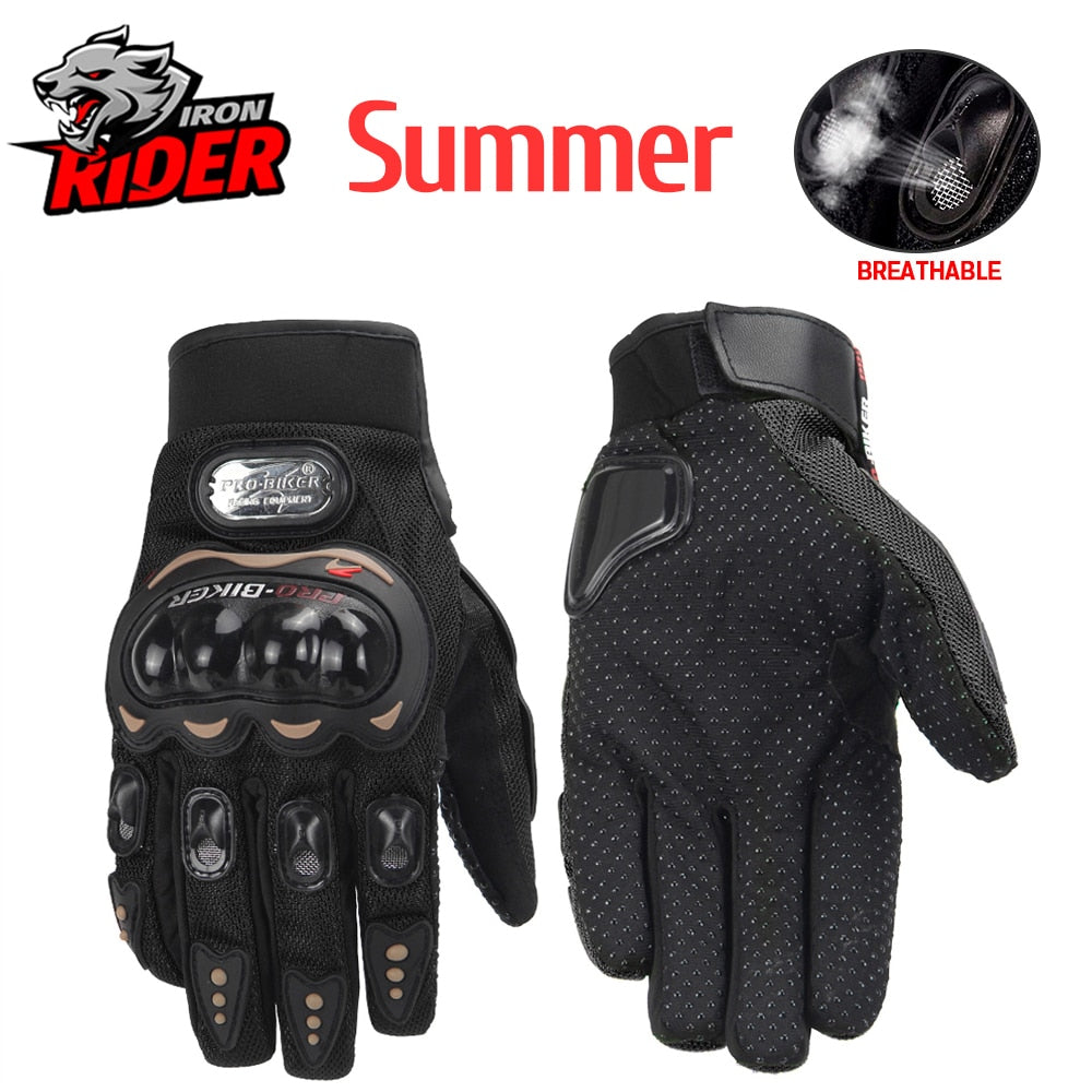Motorcycle Gloves Windproof Waterproof Guantes Moto Men Motorbike Riding Gloves Touch Screen Moto Motocross Gloves Winter Motorbike Riding Gloves DailyAlertDeals Summer MCS-01C Black M China