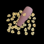 100Pcs/Lot Gold Metal Nail Decals Ultra-thin Flakes Nail Bling Rhinestone Cute 3D Nail Art Decorations Charm Nail Art Rivets 0 DailyAlertDeals 646  