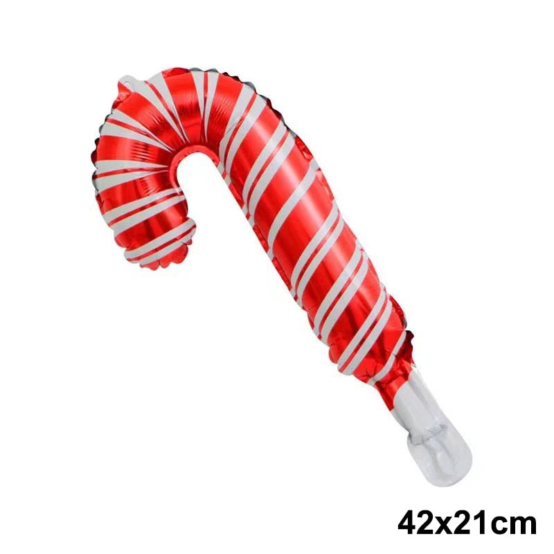 1pc Jumbo Gingerbread Man Foil Balloons Christmas Balloon Xmas Helium Foil Balloon Christmas Party Supplies New Year Decoration Balloons DailyAlertDeals mini crutch As pitures show 
