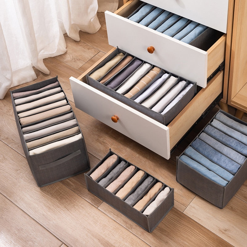 Household finishing bag multi-functional compartment storage bag household layered jeans finishing box Household finishing bag multi-functional compartment storage bag DailyAlertDeals   