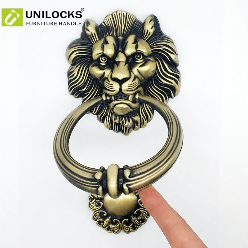 20cm Large Antique Lion Door Knocker Lionhead Door knockers Lions Home Decoration Loin Door knocker DailyAlertDeals USA lion978 