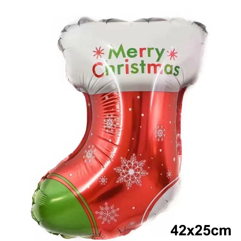 1pc Jumbo Gingerbread Man Foil Balloons Christmas Balloon Xmas Helium Foil Balloon Christmas Party Supplies New Year Decoration 0 DailyAlertDeals mini sock1 As pitures show 