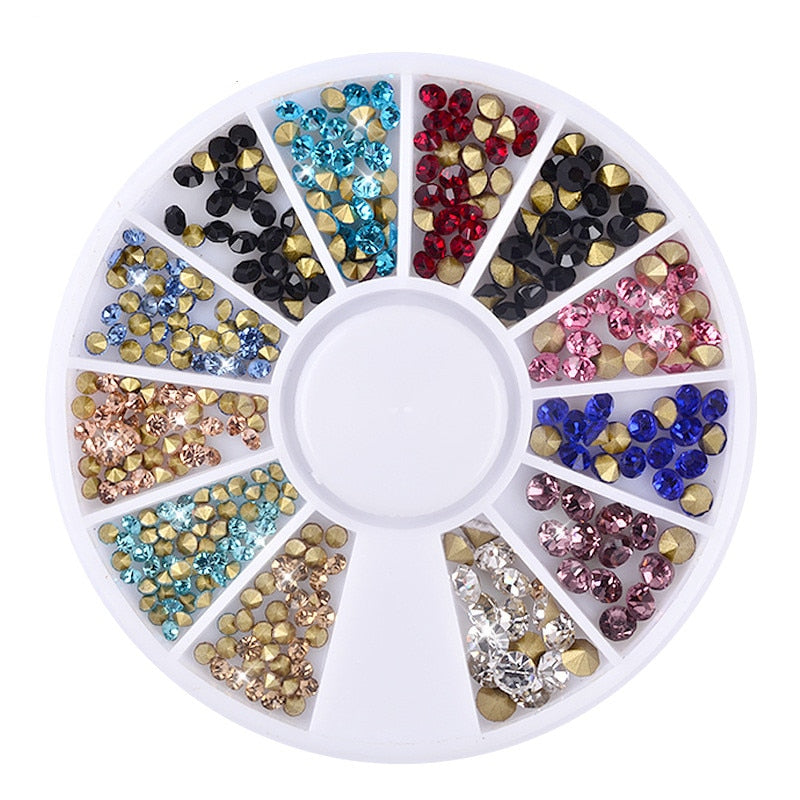 2mm/3mm/4mm/5mm AB Acrylic Diamond Nail Glitter Rhinestones Crystal DIY Nail Art Decorations Manicure Accessories Tools Nail Glitter Rhinestones DailyAlertDeals   