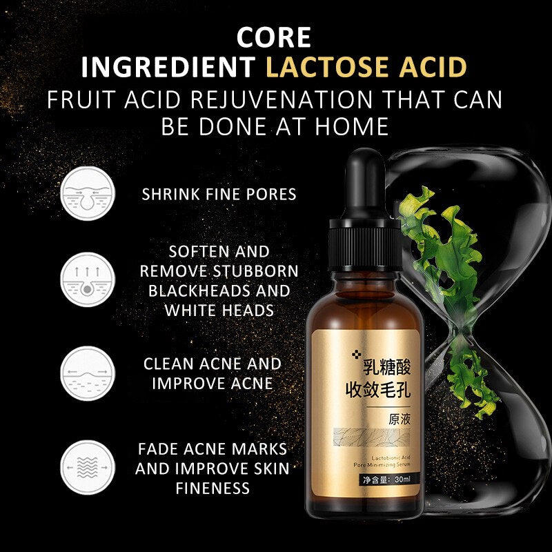 Natural Organic Facial Whitening Lactobionic Acid Anti Wrinkle Anti Aging Minimizing Pores Serum Skin Care Face Solution Essence 0 DailyAlertDeals   
