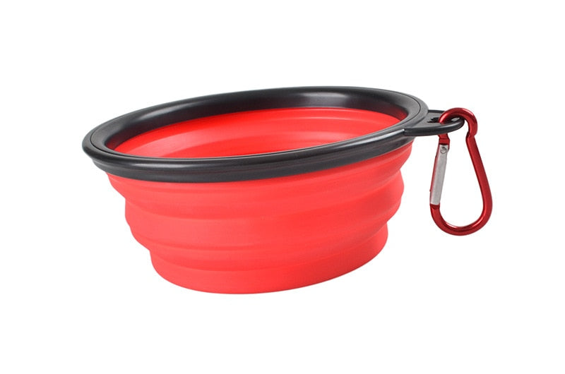 1000ml Large Collapsible Dog Pet Folding Silicone Bowl Outdoor Travel Portable Puppy Food Container Feeder Dish Bowl Pet Bowls, Feeders & Waterers DailyAlertDeals Red 350ml 