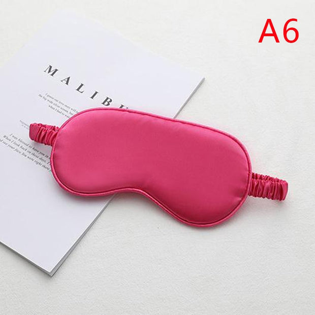 1Pc Eyeshade Sleeping Eye Mask Cover Eyepatch Blindfold Solid Portable New Rest Relax Eye Shade Cover Soft Pad eye cover DailyAlertDeals as pic 5  