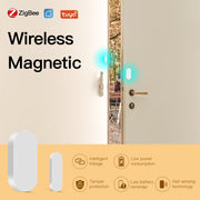 Tuya ZigBee/Wifi Smart Window Door Gate Sensor Detector Smart Home Security Alarm System Smart Life Tuya App Remote Control Home Alarm Systems DailyAlertDeals   