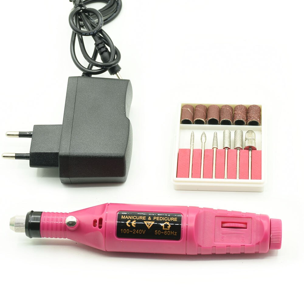 Professional Electric Manicure Manchine EU Plug Nail File Drill Machine for Manicure Pedicure Nail Art Nail Polishing Tool Kit Electric Manicure Drill & Accessory DailyAlertDeals   