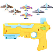 Airplane Launcher Toy Catapult Gun Toy With 6 Small Plane One-Click Ejection Shooting Gun Airplane Toys for Kids Boy Gift Airplane Launcher Bubble Catapult With 6 Small Plane Toy for children kids boy DailyAlertDeals China Yellow 