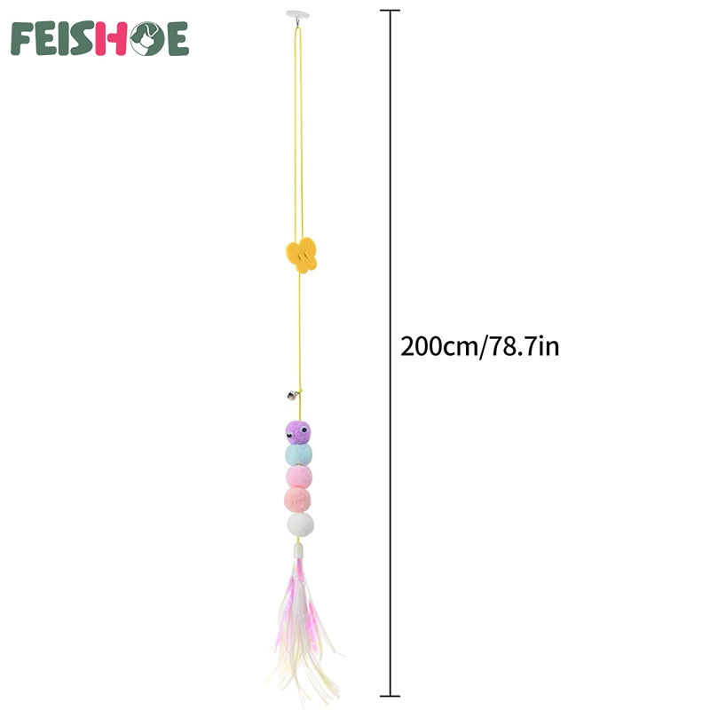 Interactive Hanging Cat Toy Simulation Cat Toy Funny Self-hey Interactive Toy for Kitten Playing Teaser Wand Toy Cat Supplies Hanging Cat Toy DailyAlertDeals   