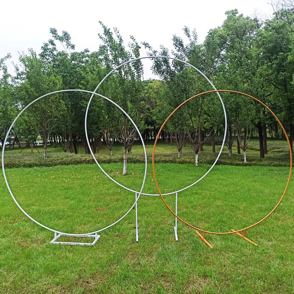 circle Wedding Arch Background Wrought Iron Shelf Decorative Props DIY Round Party Background Shelf Flower with Frame  DailyAlertDeals   