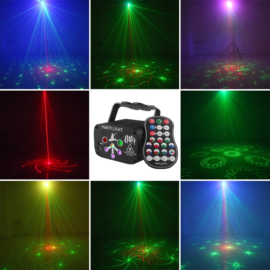 ALIEN RGB Mini DJ Disco Laser Light Projector USB Rechargeable LED UV Sound Strobe Stage Effect Wedding Xmas Holiday Party Lamp 0 DailyAlertDeals   