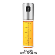 Kitchen Push Type Spray Olive Oil Sprayer Bottle Pump Oil Pot Leak-proof Grill BBQ Sprayer Oil Dispenser BBQ Gravy Boats Tools Kitchen Tools & Utensils DailyAlertDeals Silver Scale  