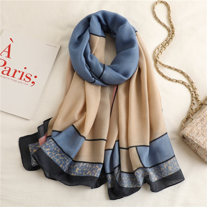 2022 New Design Brand Women Scarf Fashion Print Cotton Spring Winter Warm Scarves Hijabs Lady Pashmina Foulard Bandana Plaid 0 DailyAlertDeals YM201-3 180x90cm 