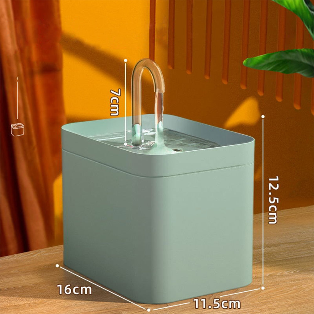Cat Water Fountain Auto Filter USB Electric Mute Cat Drinker Bowl 1.5L 0 DailyAlertDeals Blue USB China