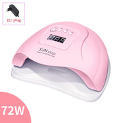 Nail Dryer LED Nail Lamp UV Lamp for Curing All Gel Nail Polish With Motion Sensing Manicure Pedicure Salon Tool 0 DailyAlertDeals China Pink 72W 