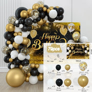 Black Gold Balloon Garland Arch Kit Confetti Latex Baloon Graduation Happy 30th 40th Birthday Balloons Decor Baby Shower Favor 0 DailyAlertDeals 9 Balloon Set 
