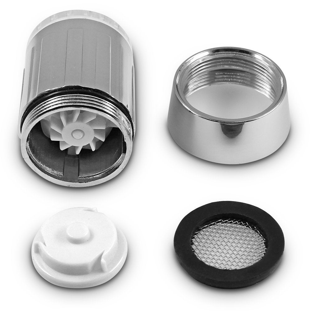 Zhang Ji LED Temperature Sensitive 3-Color Light-up Faucet Kitchen Bathroom Glow Water Saving Faucet Aerator Tap Nozzle Shower 0 DailyAlertDeals   