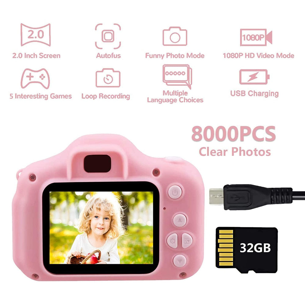Children Kids Camera Mini Educational Toys For Kids Christmas Gifts Birthday Gift Digital Camera 1080P Projection Video Camera Children Kids Camera Mini Educational Toys For Kids DailyAlertDeals   