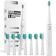 Seago Sonic Electric Toothbrush Tooth brush USB Rechargeable adult Waterproof automatic 5 Mode with Travel case Toothbrushes DailyAlertDeals USA 958Bai-8st 