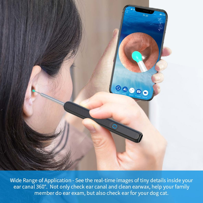 NE3 Ear Cleaner High Precision Ear Wax Removal Tool with Camera LED Light Wireless Otoscope Smart Ear Cleaning Kit ear cleaner DailyAlertDeals   