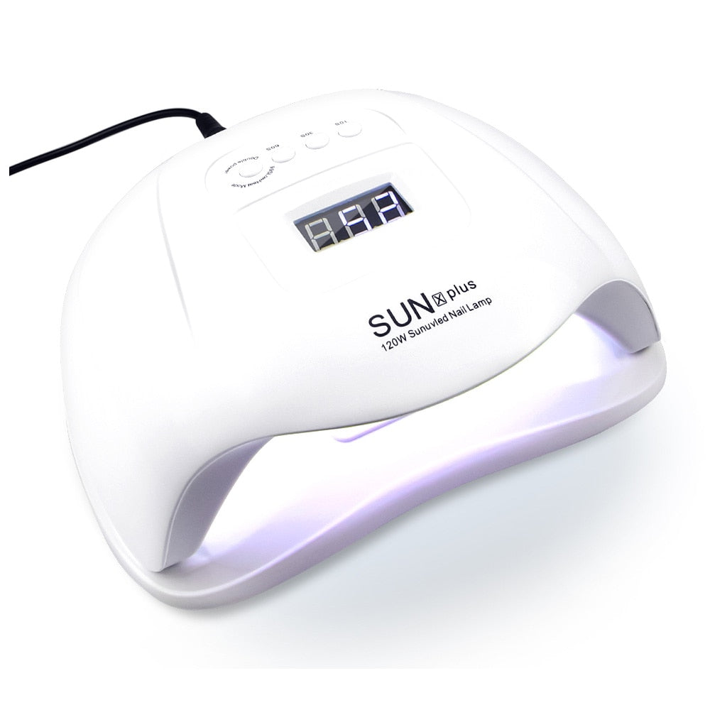LED Nail Lamp for Gel Nail UV Lamp for Manicure Drying Gel Nail Polish With LCD Nail Dryer 3 Timing Nail Art Lamp Manicure Care Tool DailyAlertDeals white China 