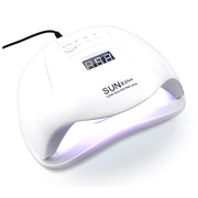 LED Nail Lamp for Gel Nail UV Lamp for Manicure Drying Gel Nail Polish With LCD Nail Dryer 3 Timing Nail Art Lamp Manicure Care Tool DailyAlertDeals white China 