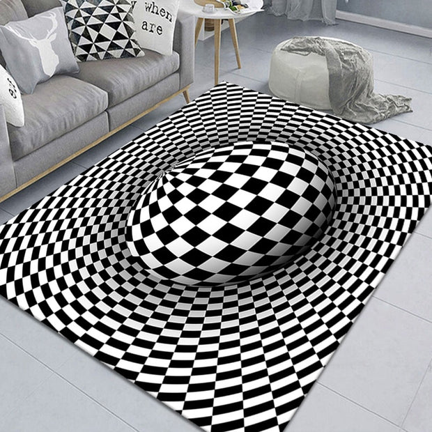 3D Vortex Illusion Carpet Entrance Door Floor Mat Abstract Geometric Optical Doormat Non-slip Floor Mat Living Room Decor Rug Carpets & Rugs DailyAlertDeals 13 50x80cm 20x31 inch 