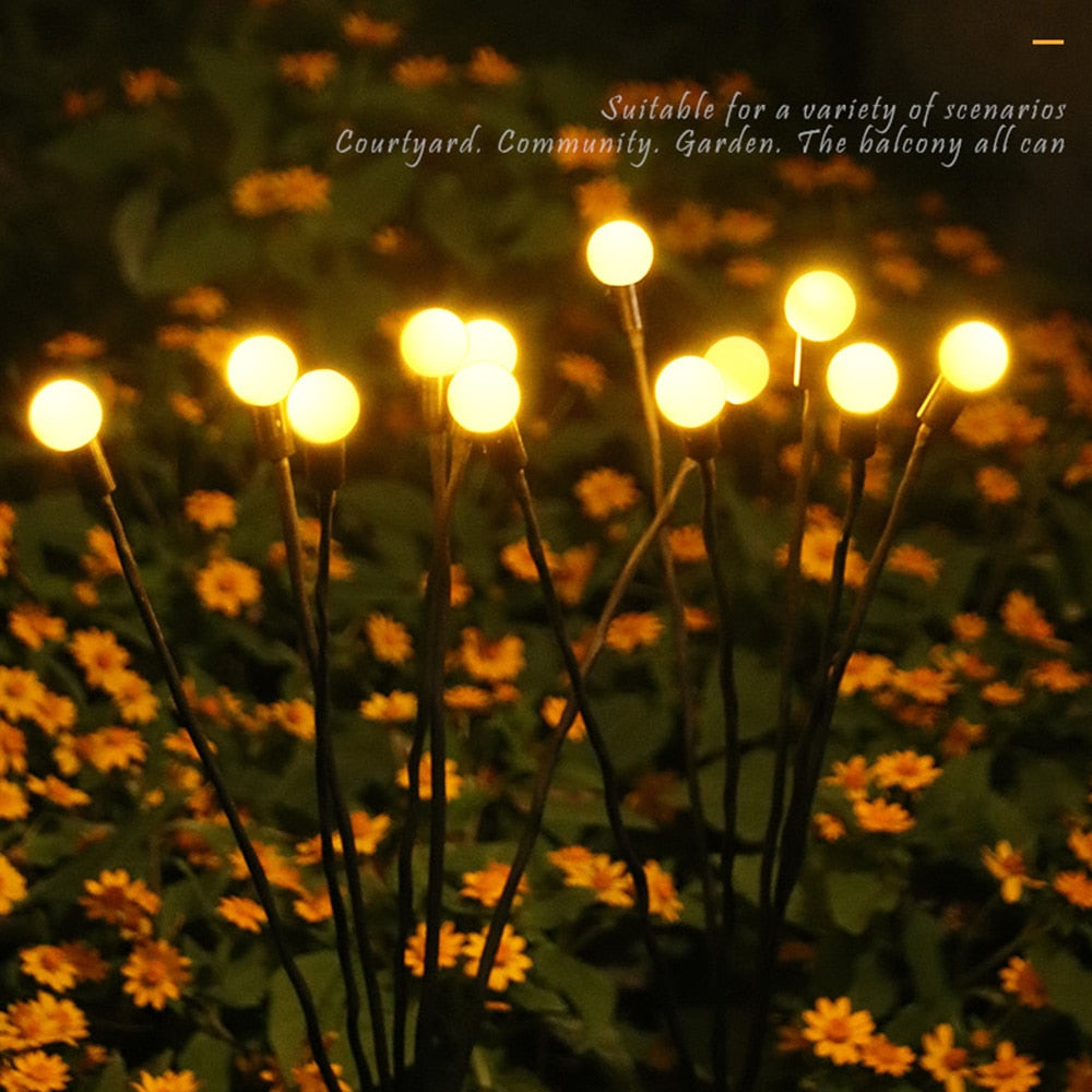 Solar LED Light Outdoor Waterproof Garden Sunlight Powered Landscape Lights Firefly Garden Lights Lawn Garden Decor Solar Light Home & Garden DailyAlertDeals   