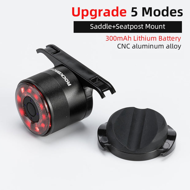 ROCKBROS Bicycle Smart Auto Brake Sensing Light IPx6 Waterproof LED Charging Cycling Taillight Bike Rear Light Accessories Q5 0 DailyAlertDeals Q1 China 