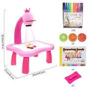 Children Led Projector Art Drawing Table Toys Kids Painting Board Desk Arts Crafts Educational Learning Paint Tools Toy for Girl 0 DailyAlertDeals China A Pink with box 