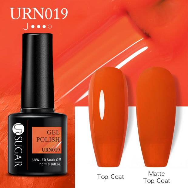 UR SUGAR 7.5ml Dark Purple Gel Nail Polish Soak Off UV LED Semi Permanent Gel Varnishes Manicure Nails Art Matte Top Coat Needed nail polish DailyAlertDeals URN019  