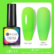 UR SUGAR 7.5ml Dark Purple Gel Nail Polish Soak Off UV LED Semi Permanent Gel Varnishes Manicure Nails Art Matte Top Coat Needed nail polish DailyAlertDeals neon 11  
