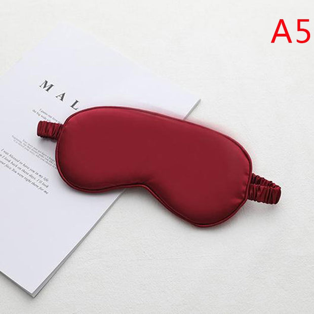 1Pc Eyeshade Sleeping Eye Mask Cover Eyepatch Blindfold Solid Portable New Rest Relax Eye Shade Cover Soft Pad eye cover DailyAlertDeals as pic 4  