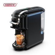 HiBREW Multiple Capsule Coffee Machine, Hot/Cold Dolce Gusto Milk Nespresso Capsule ESE Pod Ground Coffee Cafeteria 19Bar 5 in 1 Brew Multiple Capsule Coffee Machine DailyAlertDeals H2B BK China US