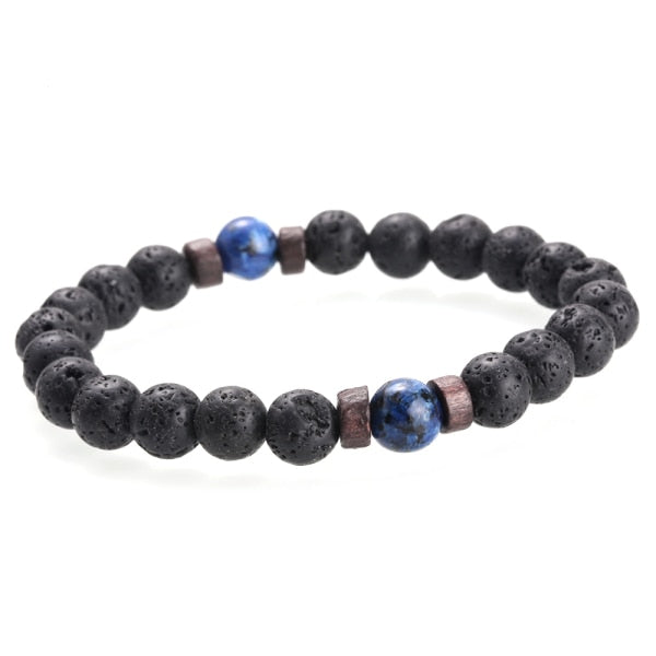 Men Bracelet Natural Moonstone Bead Tibetan Buddha Bracelet chakra Lava Stone Diffuser Bracelets Men Jewelry gift 0 DailyAlertDeals F  