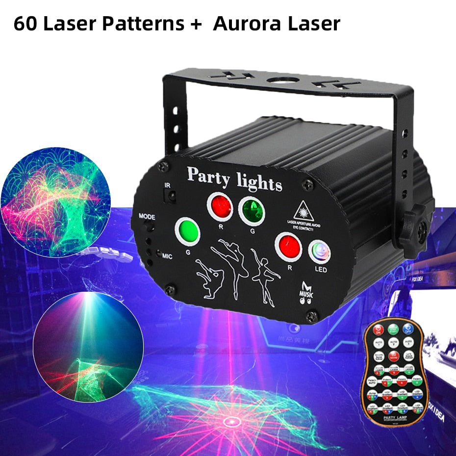 ALIEN RGB Mini DJ Disco Laser Light Projector USB Rechargeable LED UV Sound Strobe Stage Effect Wedding Xmas Holiday Party Lamp 0 DailyAlertDeals China 5 Hole Aurora Lase USB