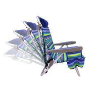 Mainstays 2PCS Folding Event Lay-Flat Backpack Chair Outdoor Portable Reclining Beach Chair Outdoor Chairs DailyAlertDeals   