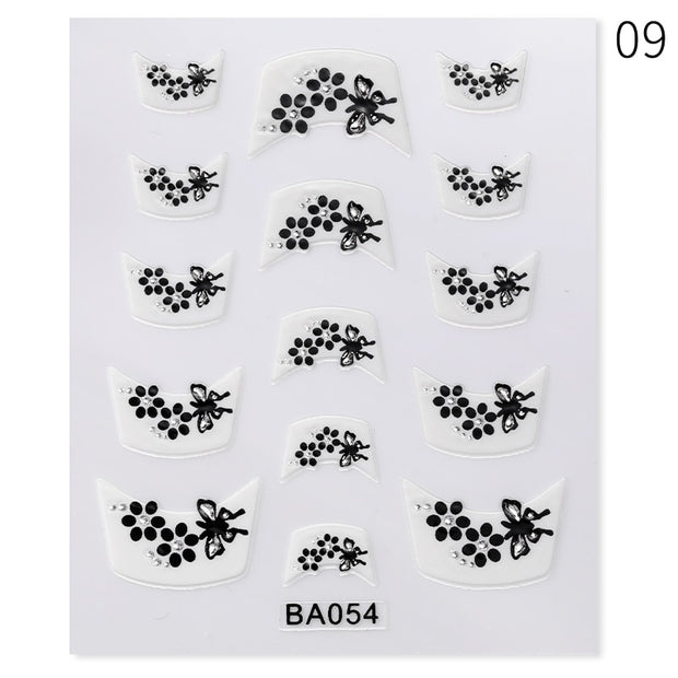 Nail Blue Butterfly Stickers Flowers Leaves Self Adhesive Decals 3D Transfer Sliders Wraps Manicure Foils DIY Decorations Tips 0 DailyAlertDeals A09  