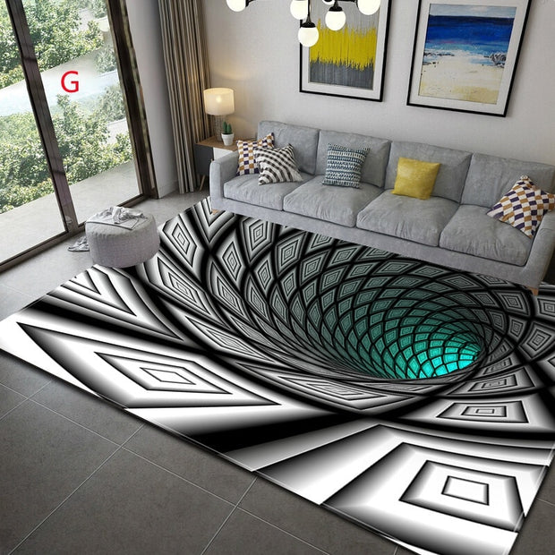 3D Vortex Illusion Carpet Entrance Door Floor Mat Abstract Geometric Optical Doormat Non-slip Floor Mat Living Room Decor Rug Carpets & Rugs DailyAlertDeals 12 50x80cm 20x31 inch 