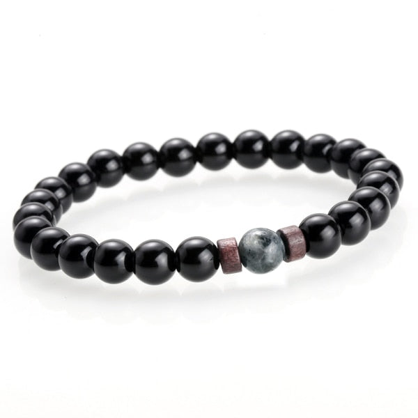 Men Bracelet Natural Moonstone Bead Tibetan Buddha Bracelet chakra Lava Stone Diffuser Bracelets Men Jewelry gift 0 DailyAlertDeals A  