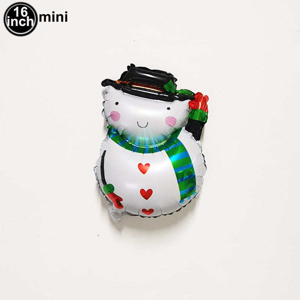 1pc Jumbo Gingerbread Man Foil Balloons Christmas Balloon Xmas Helium Foil Balloon Christmas Party Supplies New Year Decoration Balloons DailyAlertDeals mini snowman4 As pitures show 