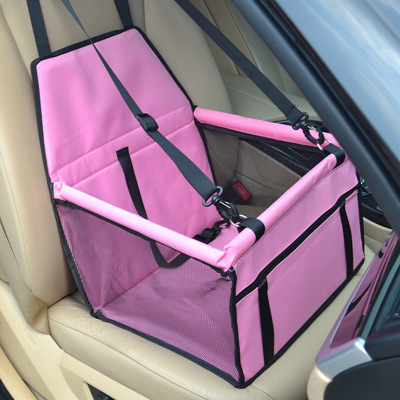 CAWAYI KENNEL Travel Dog Car Seat Cover Folding Hammock Pet Carriers 0 DailyAlertDeals Pink 40x30x25cm China