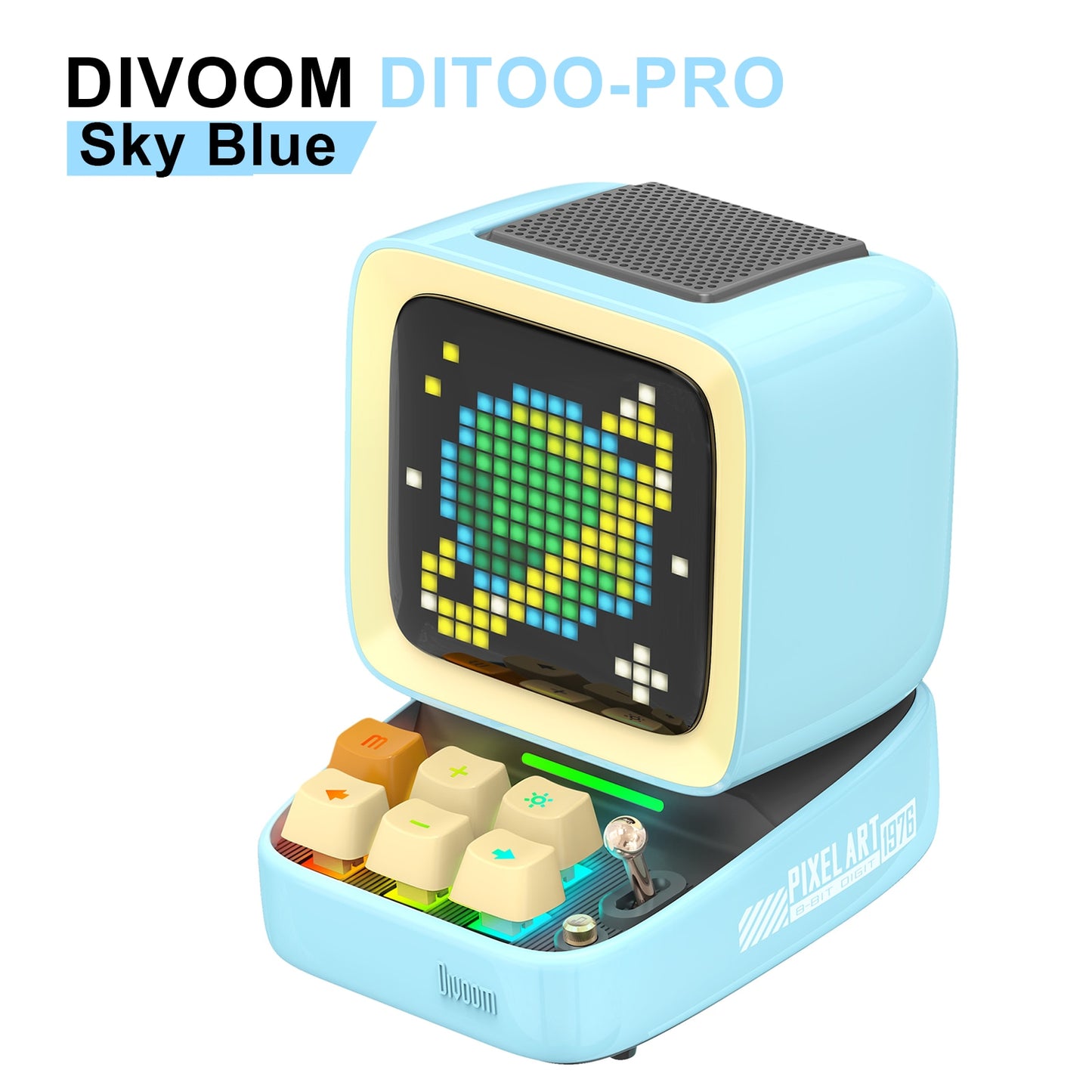Divoom Ditoo-Pro Retro Pixel Art Bluetooth Portable Speaker Alarm Clock DIY LED Display Board, Cute Gift Home Light Decoration Bluetooth Portable Speaker DailyAlertDeals China Ditoo-Pro Blue Speaker
