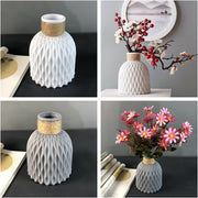 Modern Flower Vase Imitation Ceramic Flower Pot Decoration Home Plastic Vase Flower Arrangement Nordic Style Home Decoration Vases Flower Pots DailyAlertDeals   
