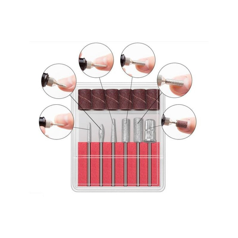 1 PC Set Best Professional Electric Nail Drill Machine Set Nail Bits Manicure & Pedicure Machine mini manicure drill machine DailyAlertDeals   