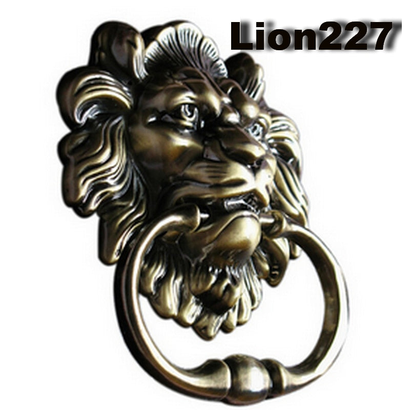 20cm Large Antique Lion Door Knocker Lionhead Door knockers Lions Home Decoration Loin Door knocker DailyAlertDeals   